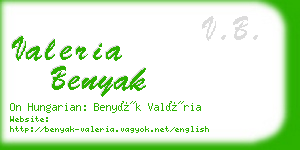 valeria benyak business card